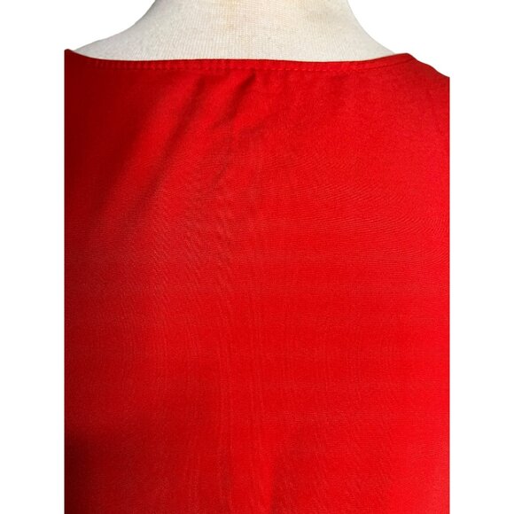NWT Favo look dress XL Pleated Lightweight Y2K Classic Red Comfortable - Picture 10 of 13